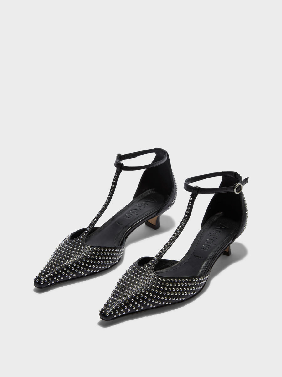 Liz Mini Stud Leather Pumps