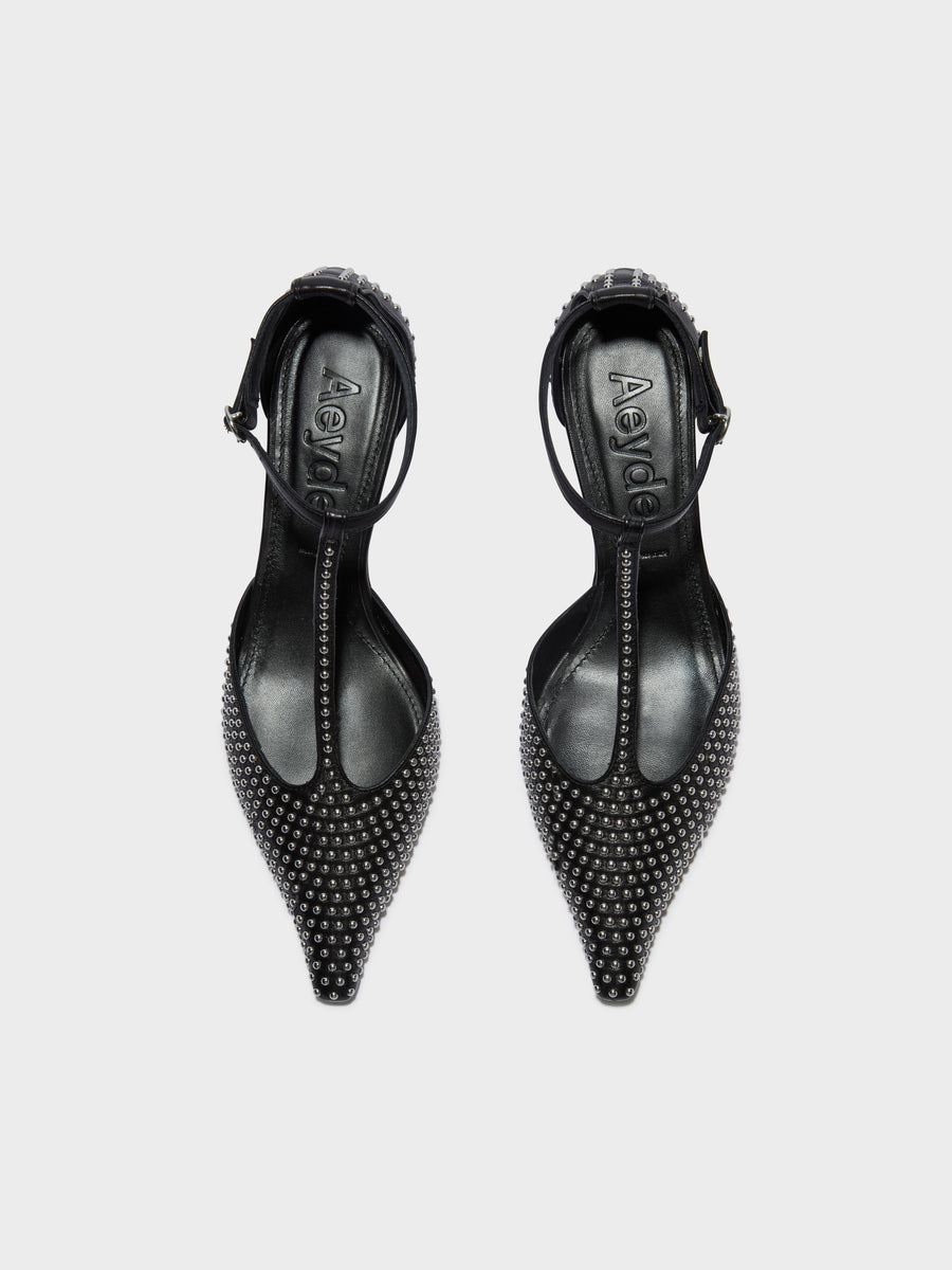 Liz Mini Stud Leather Pumps