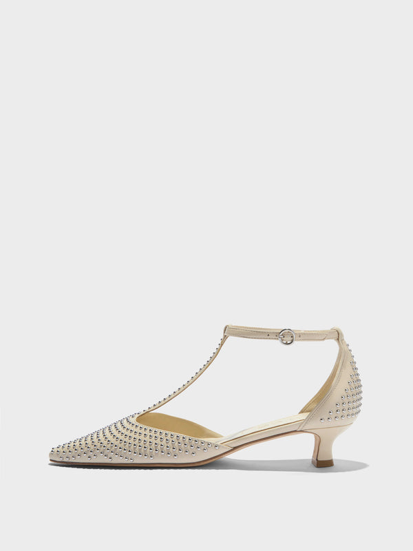 Liz Mini Stud Leather Pumps