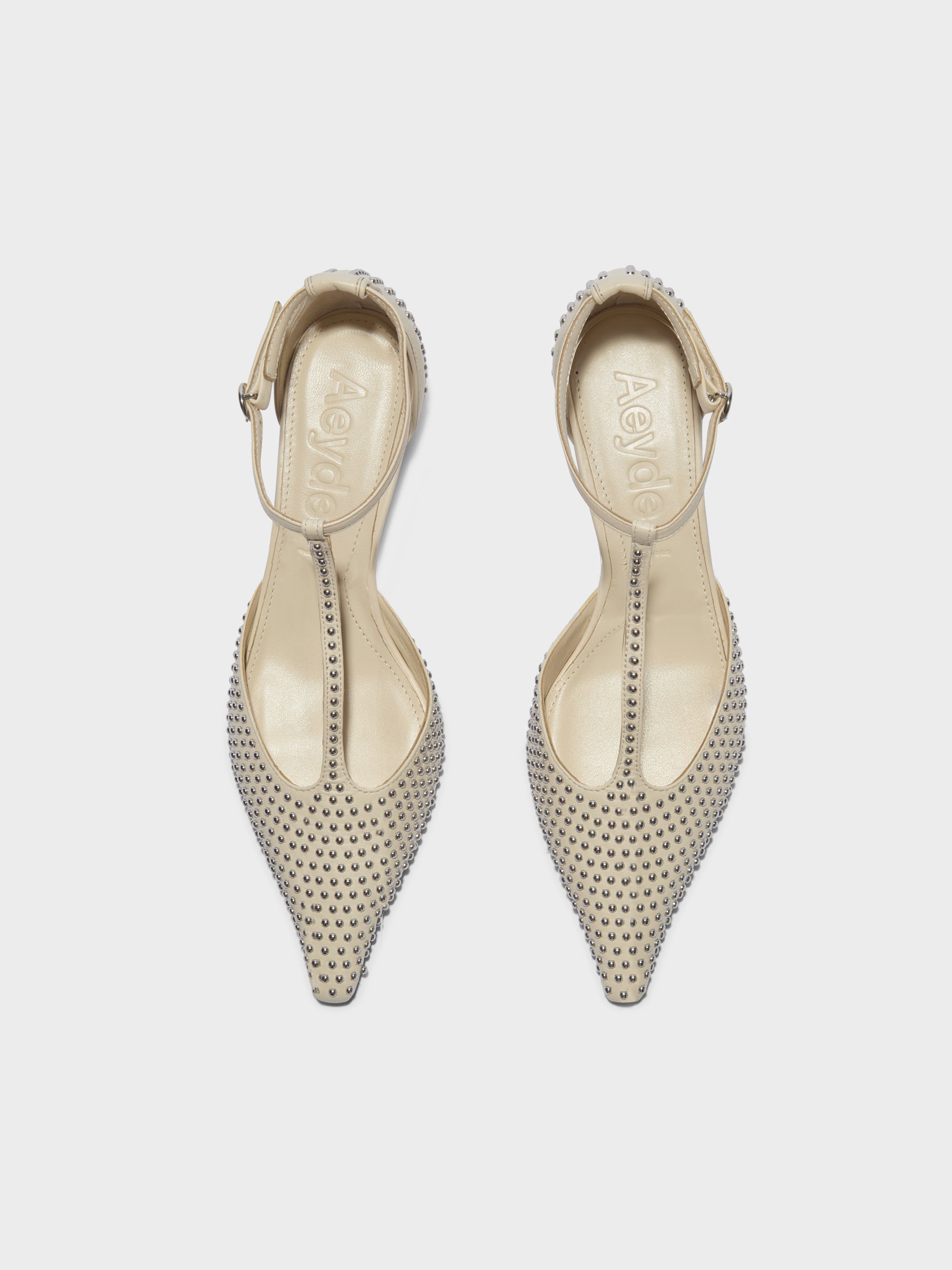 Liz Mini Stud Leather Pumps - Image 5