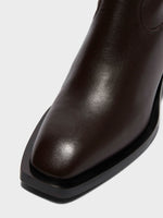 Luis Leather Cowboy Ankle Boots - Image 3