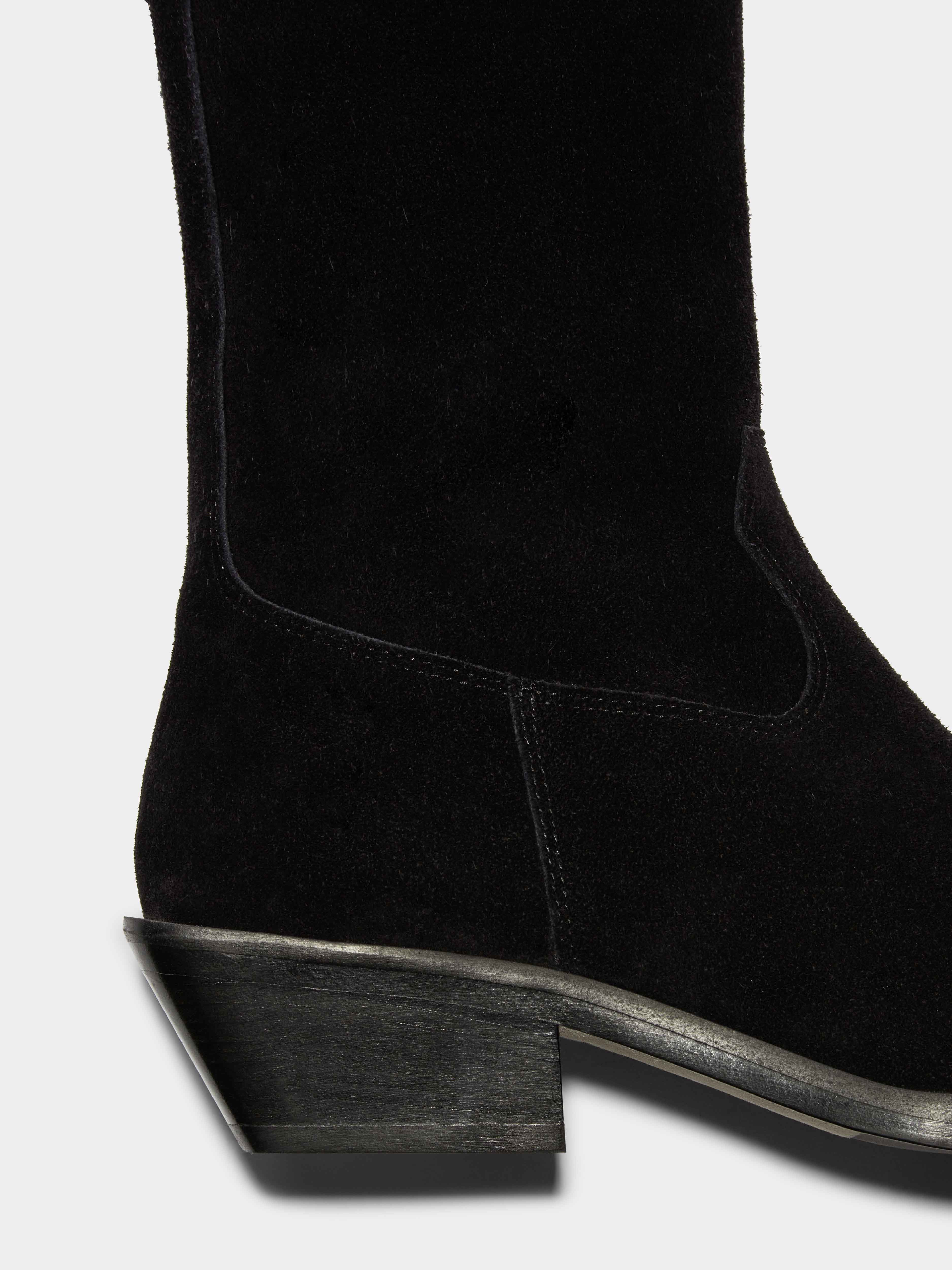 Luis Suede Cowboy Ankle Boots - Image 4