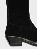 Luis Suede Cowboy Ankle Boots - Image 4