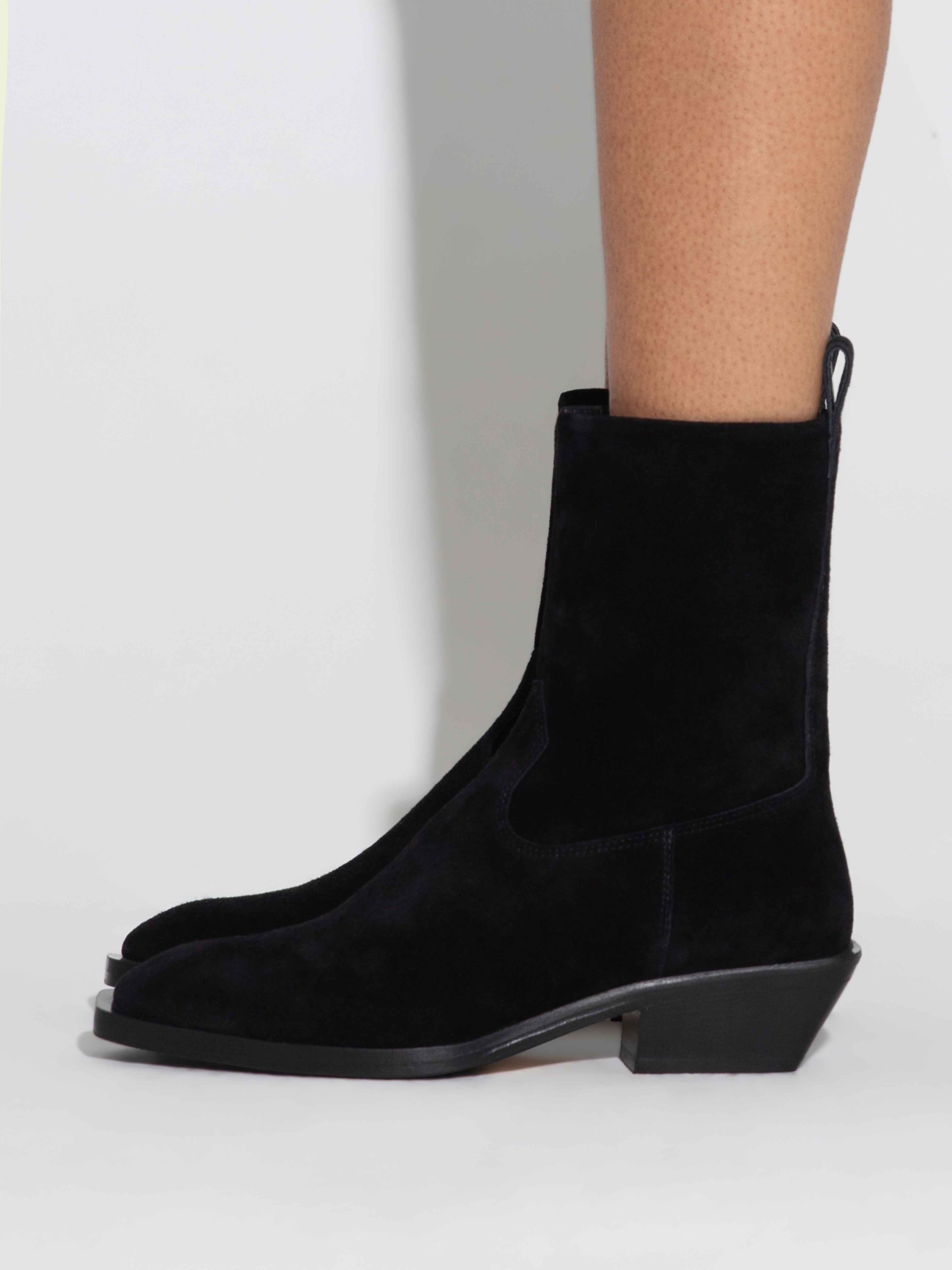Luis Suede Cowboy Ankle Boots - Image 6