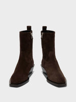 Luis Suede Cowboy Ankle Boots - Image 5