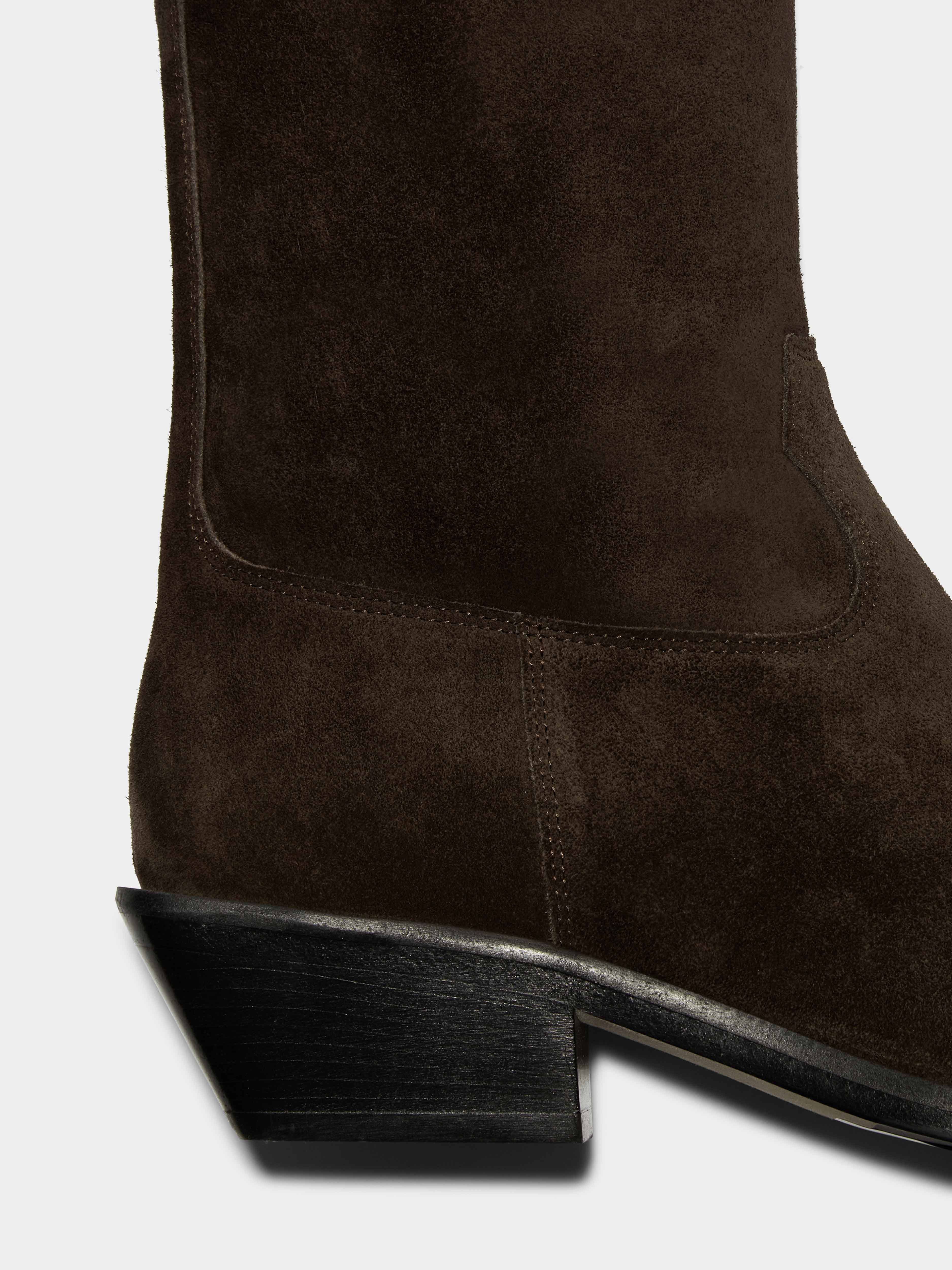 Luis Suede Cowboy Ankle Boots - Image 4