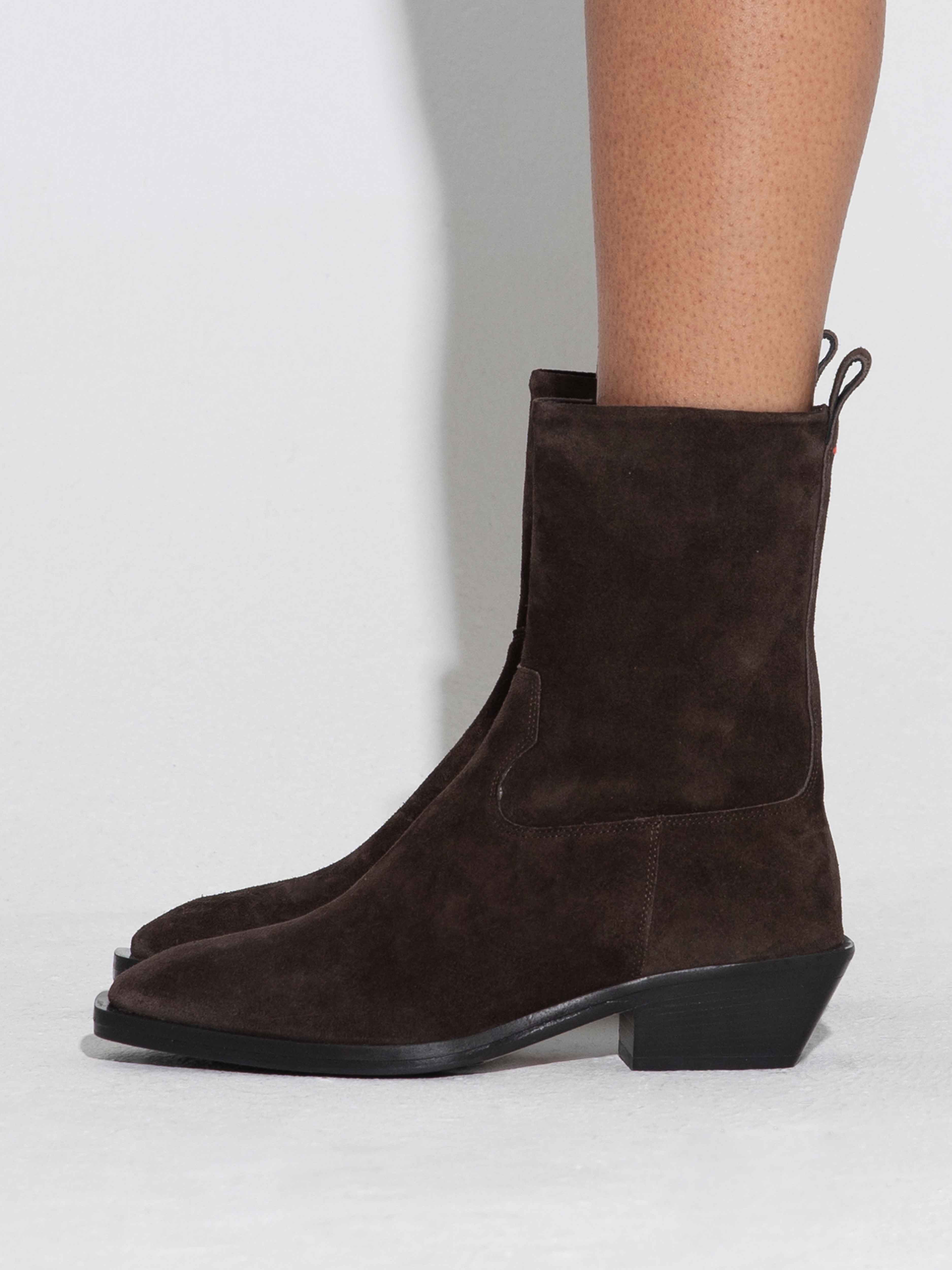 Luis Suede Cowboy Ankle Boots - Image 6