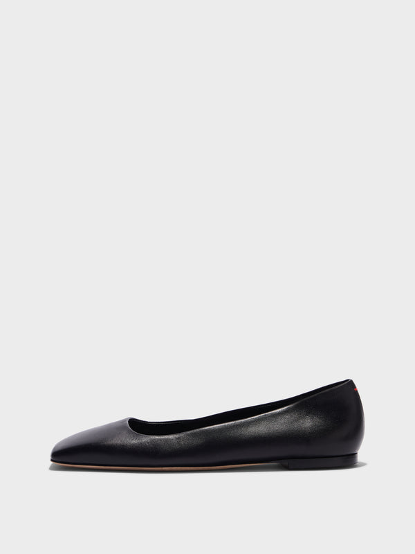 Ellie Leather Flats | Black Nappa Ellie Leather Flats | Black Nappa