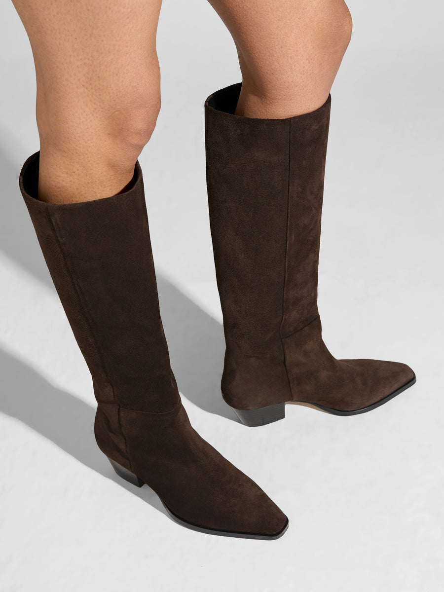 Medea Suede Knee-High Boots