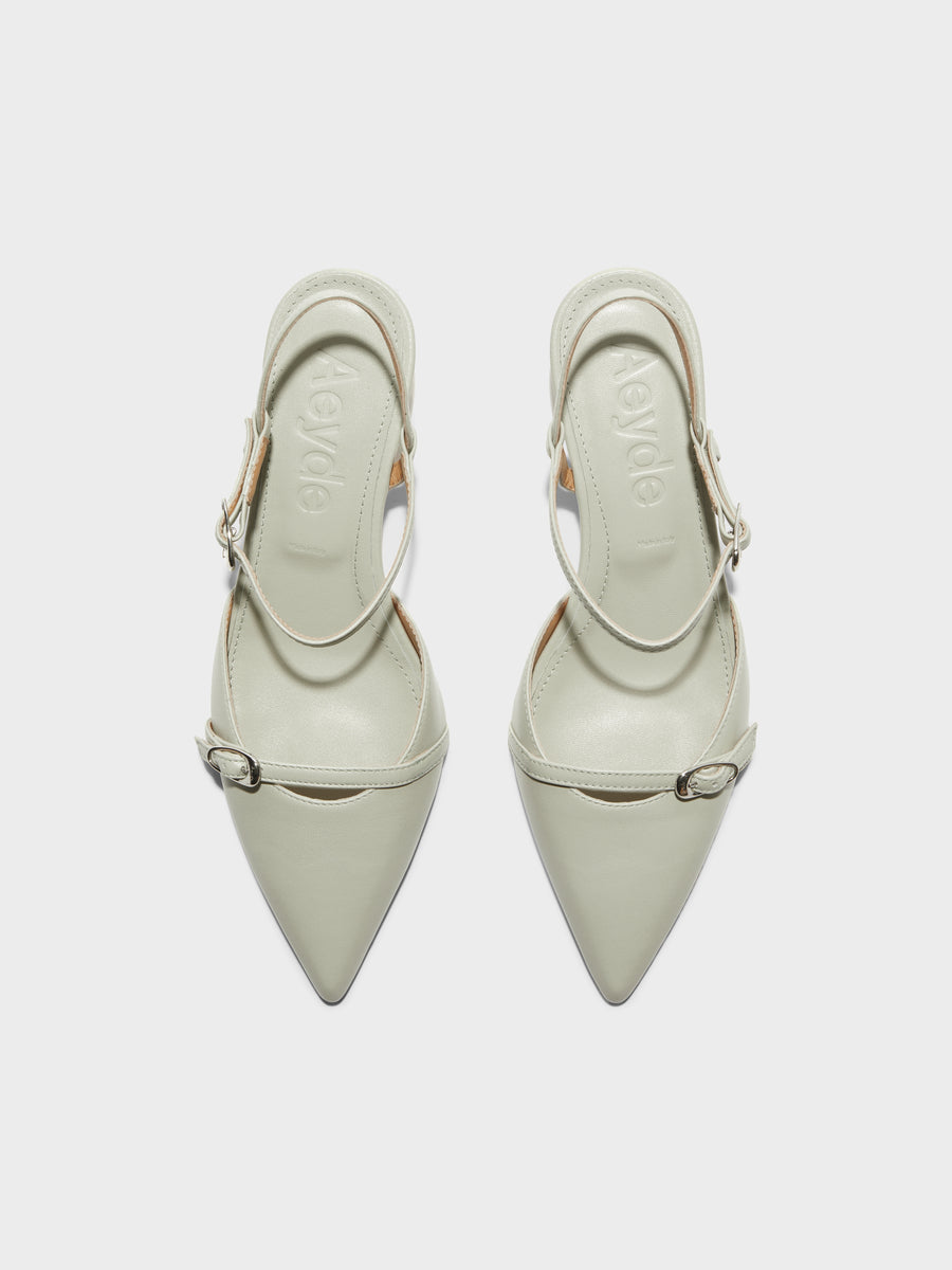 Melia Leather Kitten-Heel Pumps