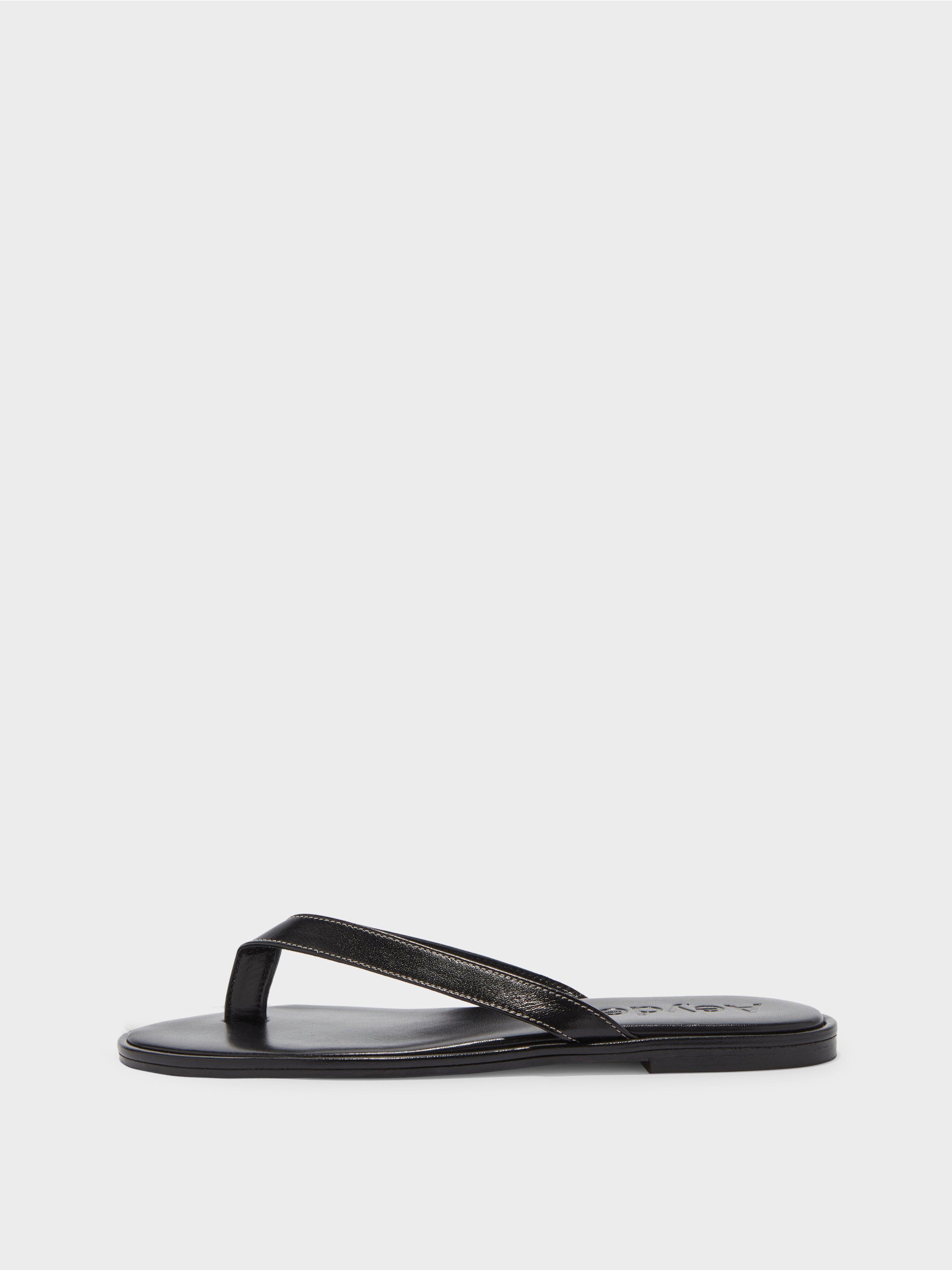 サンダル・ミュール aeyde SS25 Sandals (MELODY NAPPA LEATHERBLACK) Melody Leather Flip Flop Sandal – Aeyde