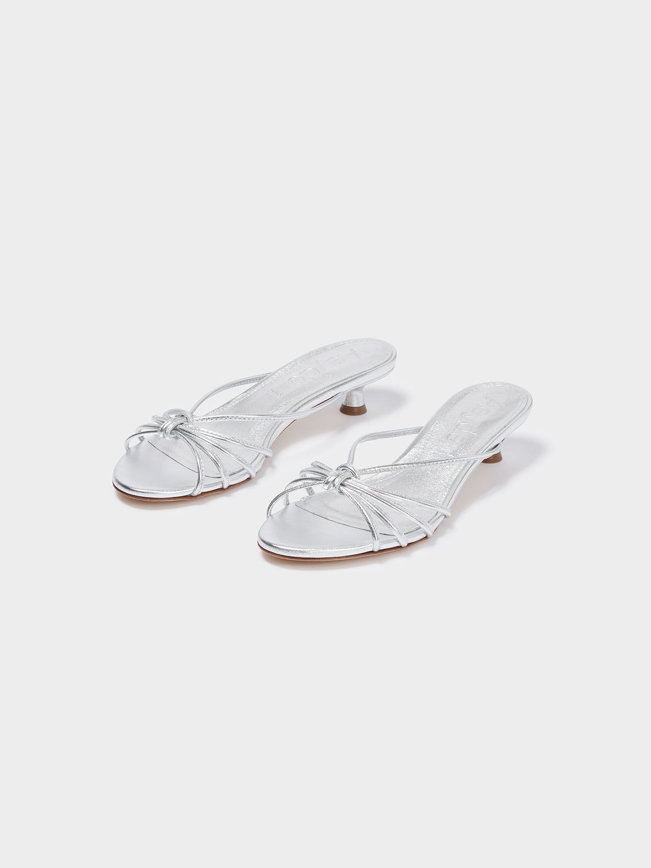 Milla Leather Kitten-Heel Sandals - Image 2