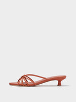 Milla Leather Kitten-Heel Sandals - Image 1