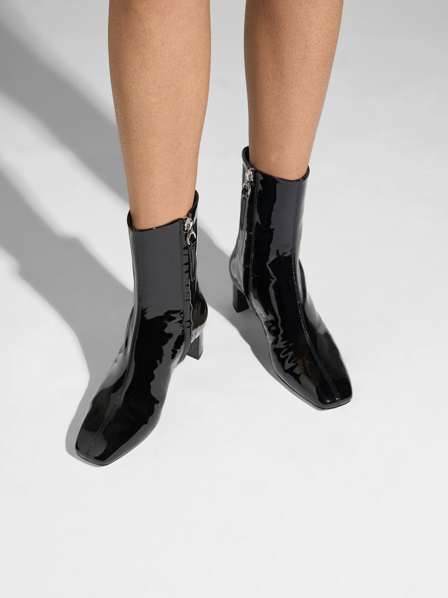 Millie Patent Ankle Boots