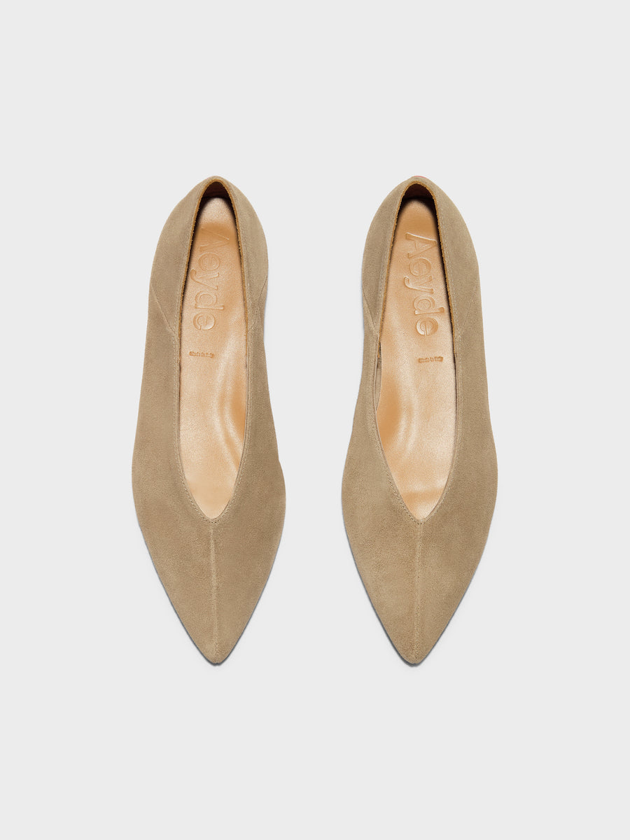 Moa Suede Pointed-Toe Flats