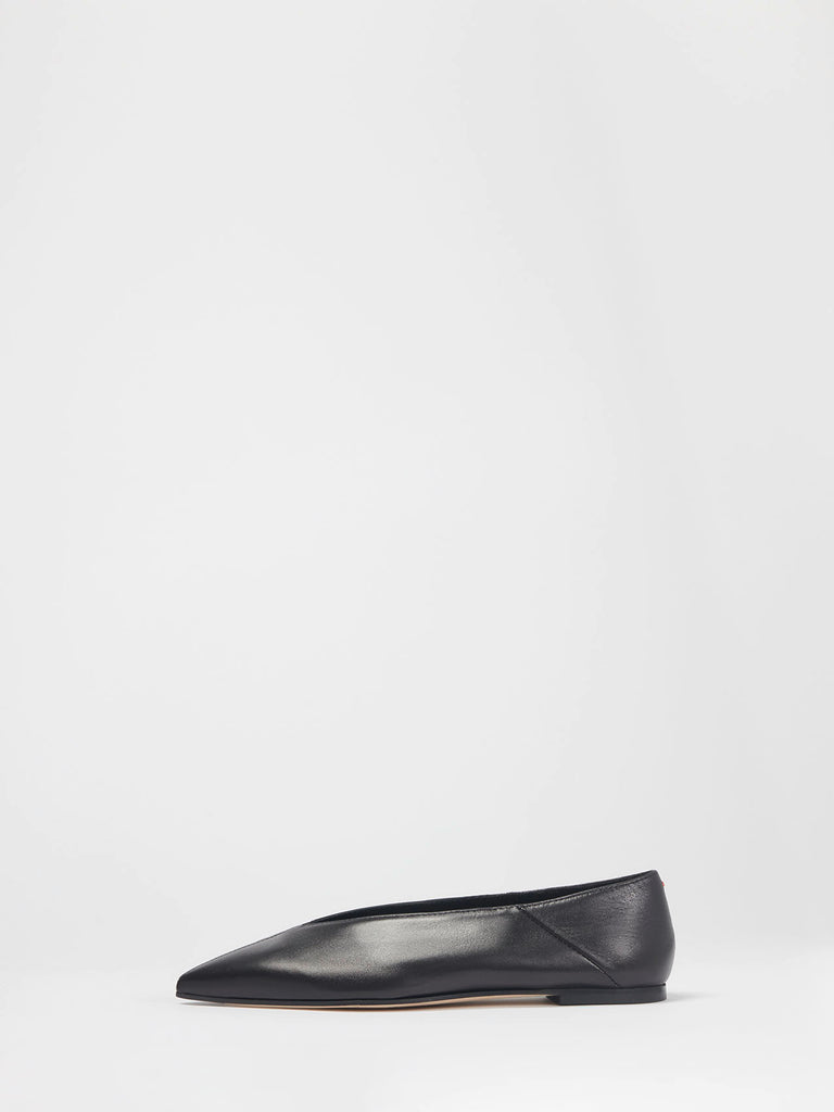 Aeyde | MOA Black Pointed Toe Flat