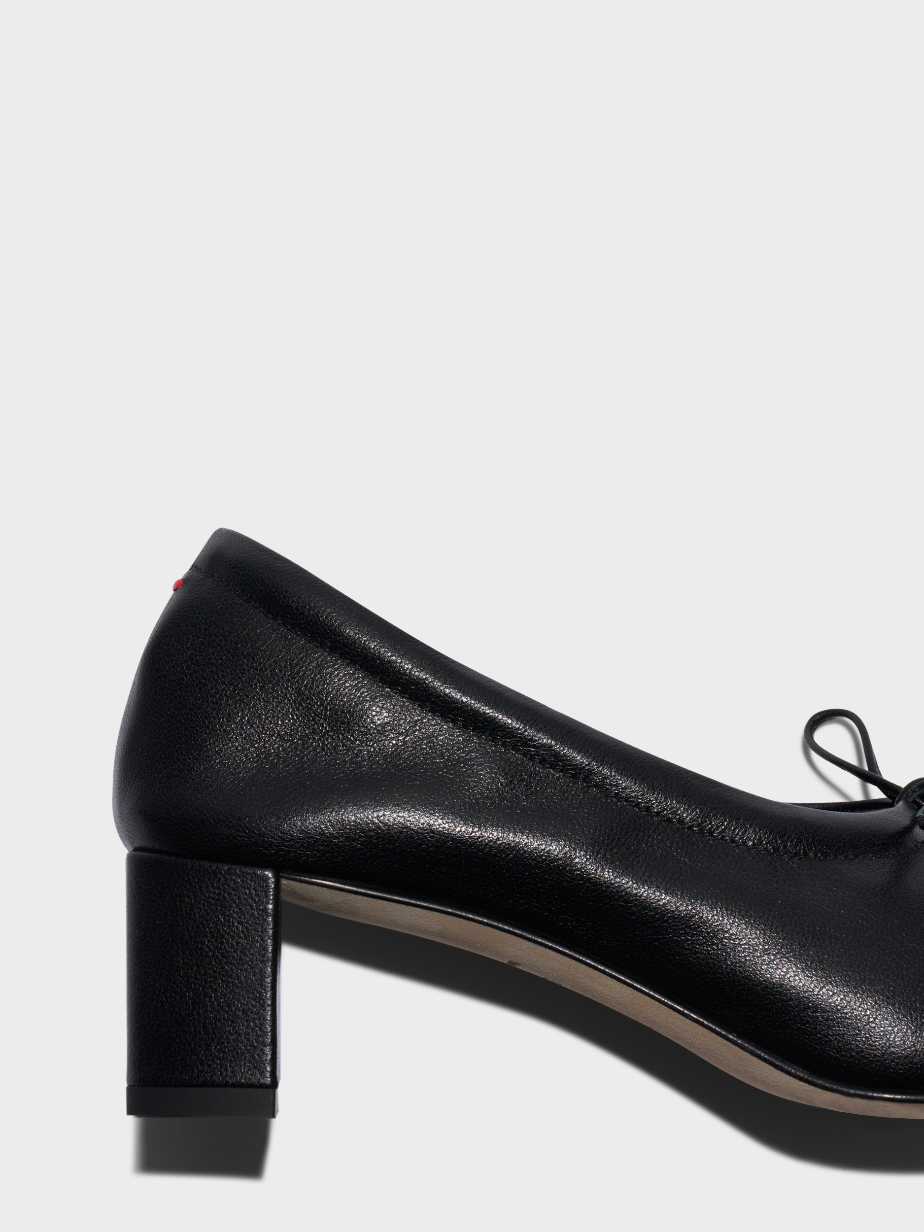Aeyde | Narissa Square-Toe Pumps Leather Pumps for Women | Black Lambskin | Square Toe | Mid Heel | Heel Details