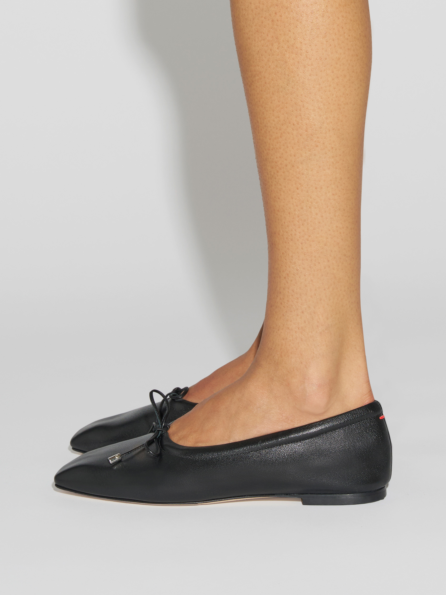 Aeyde | Nomi Glove-Fit Flats Leather Flats for Women | Black Lambskin | Square Toe | Flat Heel | How to Style