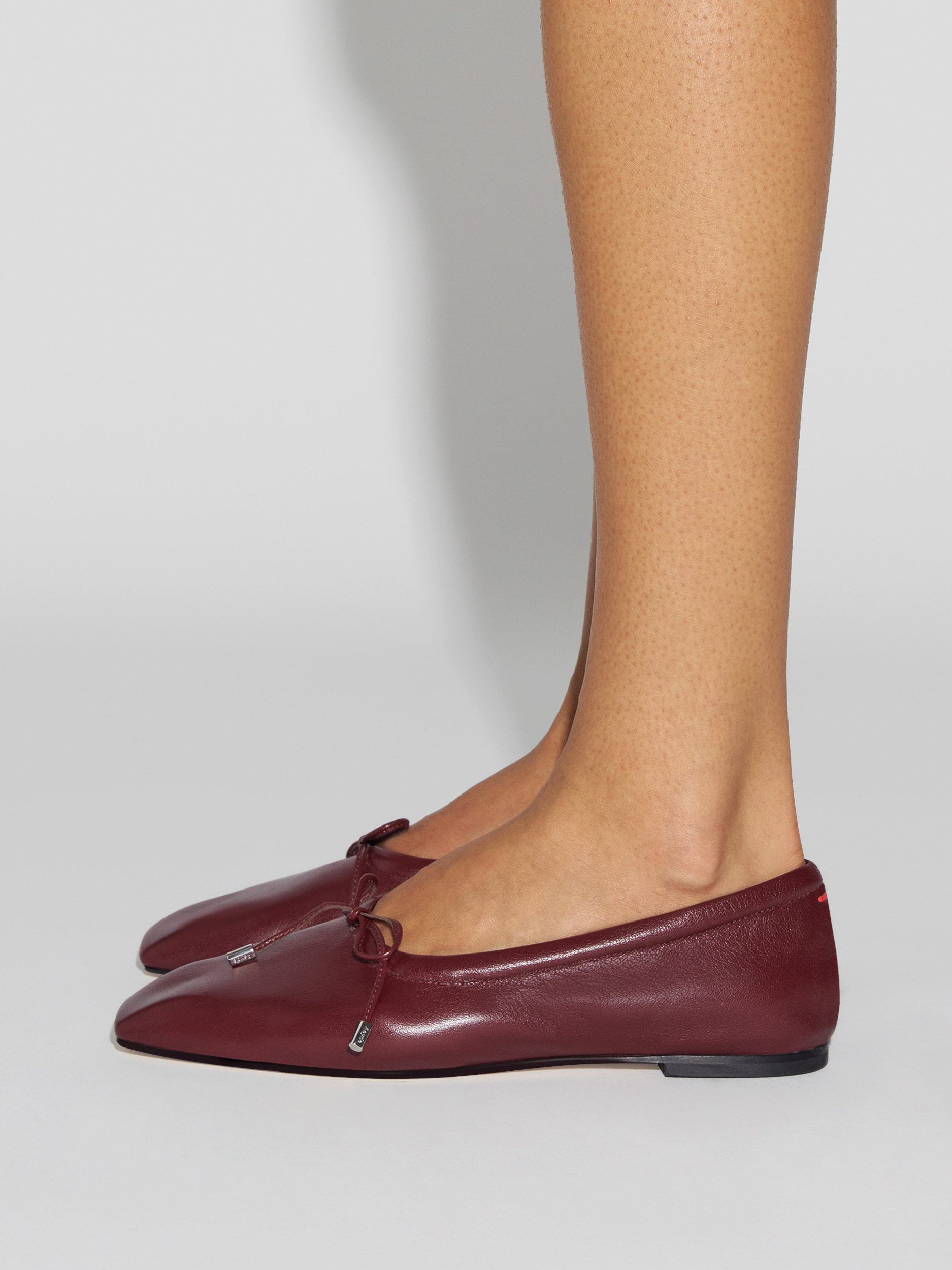 Aeyde | Nomi Glove-Fit Flats Leather Flats for Women | Port Lambskin | Square Toe | Flat Heel | How to Style