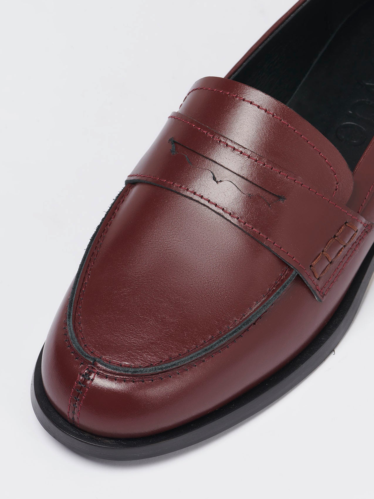 Aeyde | Oscar Port Calf Leather Loafers, Flats for Women | Port Calf | Round Toe | Low Heel | Luxury Materials | Handmade in Italy