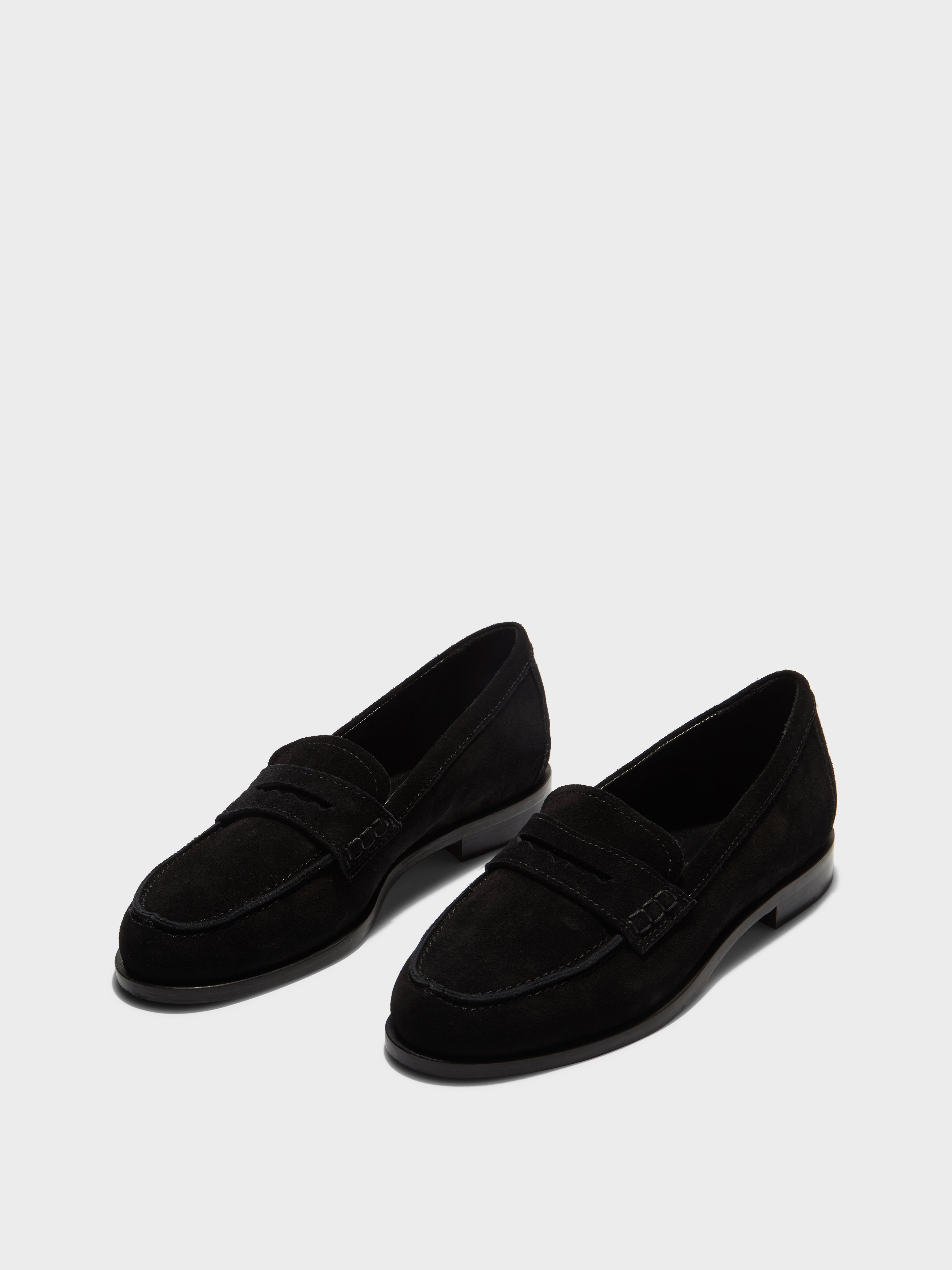 Oscar Leather Flats | Black Suede Oscar Leather Flats | Black Suede