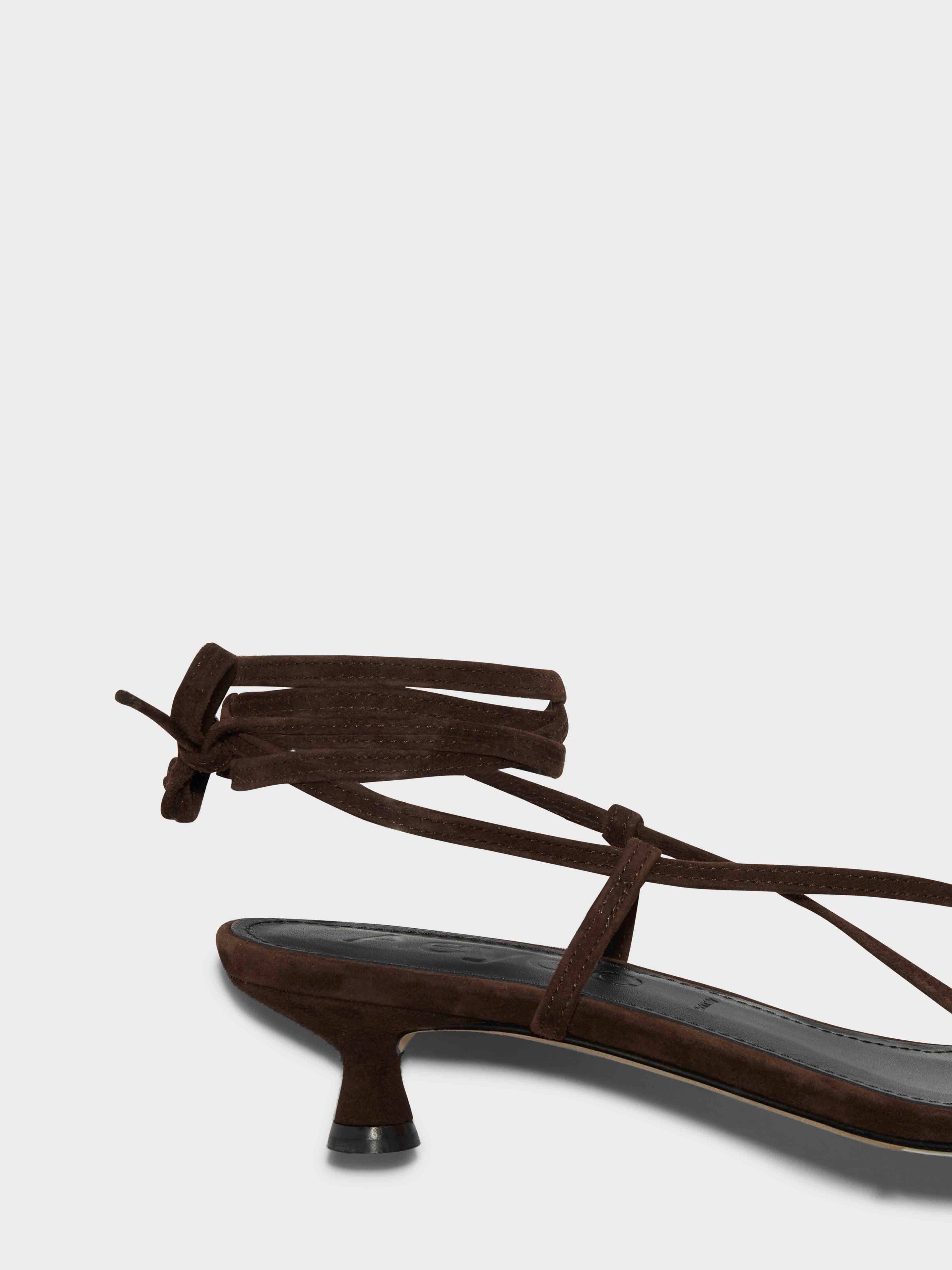 Paige Suede Kitten-Heel Sandals - Image 4