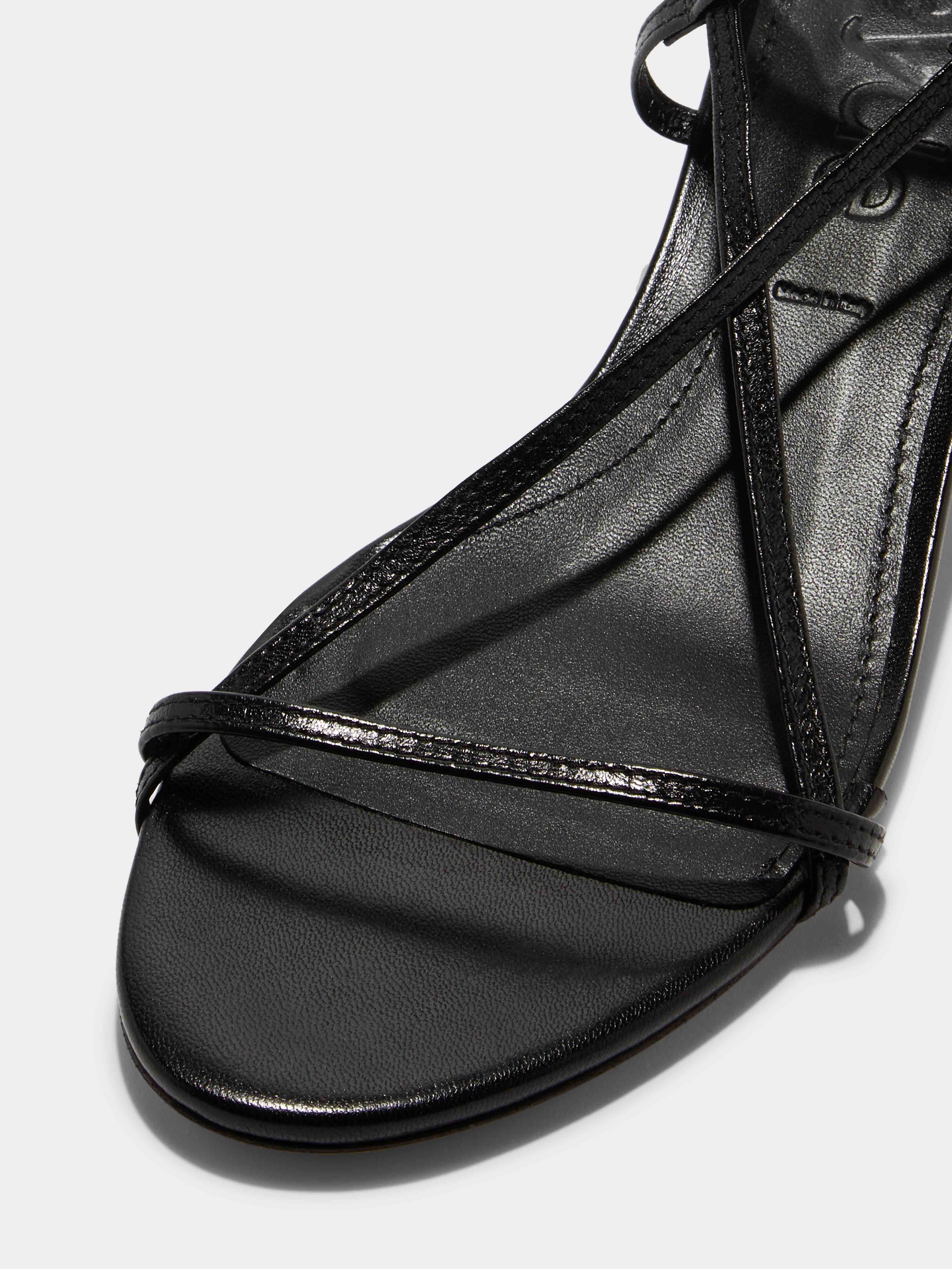 Paige Leather Kitten-Heel Sandals - Image 3
