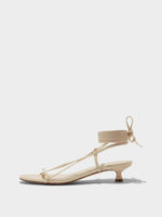 Paige Leather Kitten-Heel Sandals - Image 1