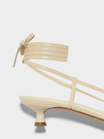 Paige Leather Kitten-Heel Sandals - Image 4