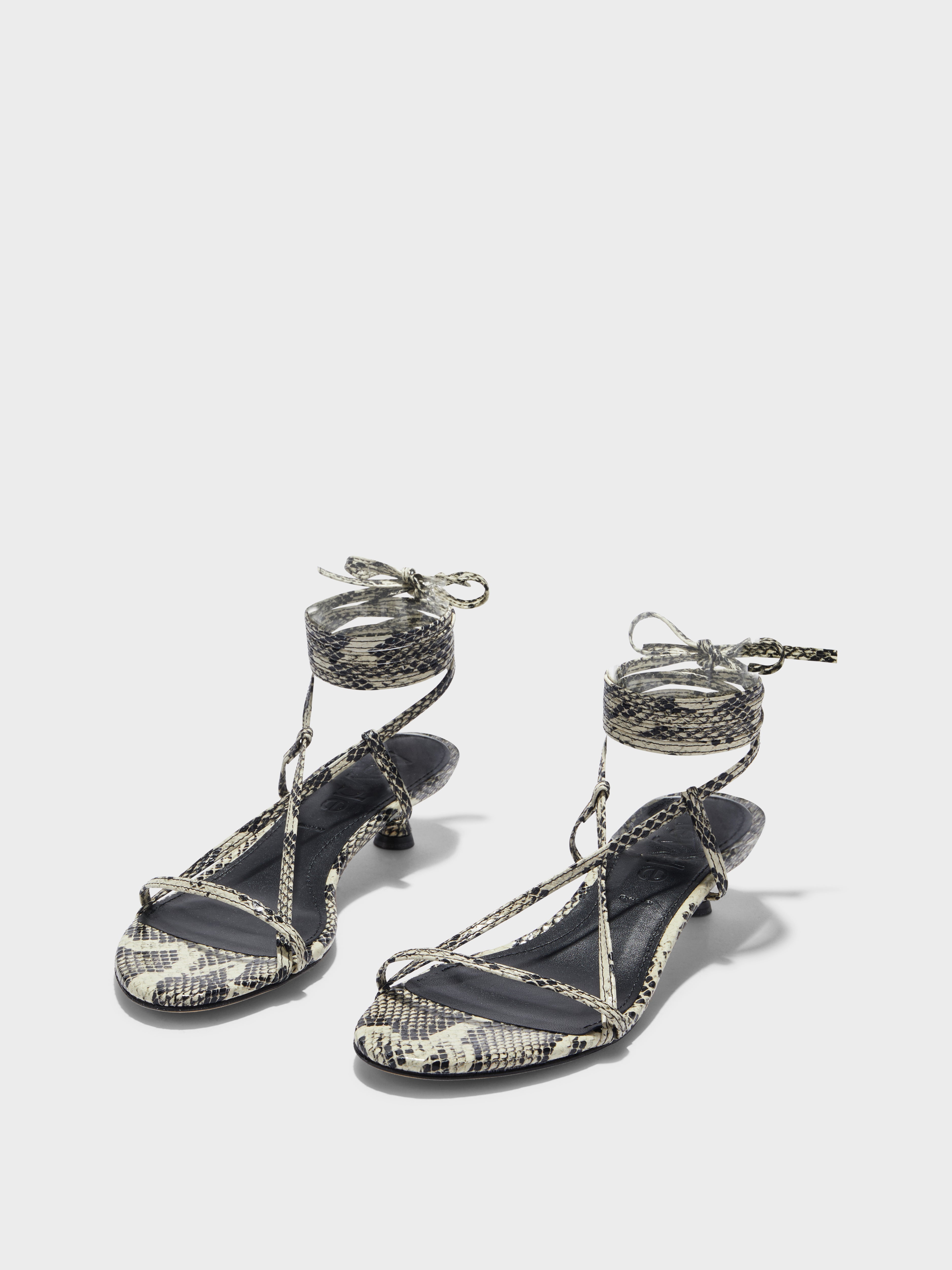 Paige Leather Kitten-Heel Sandals - Image 2