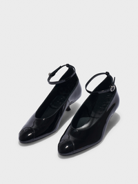 Priya Patent Almond-Toe Pumps