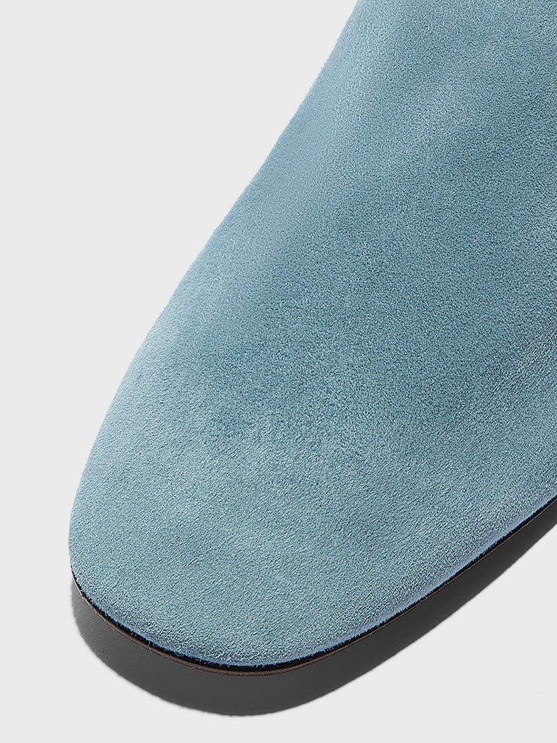 Rega Suede Round-Toe Mules