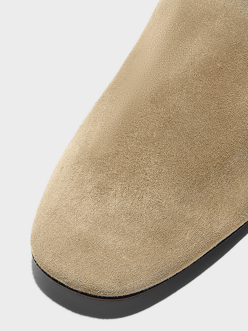 Rega Suede Round-Toe Mules