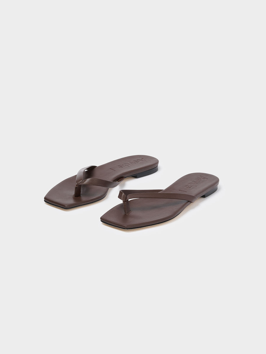 Renee Leather Toe-Post Sandals