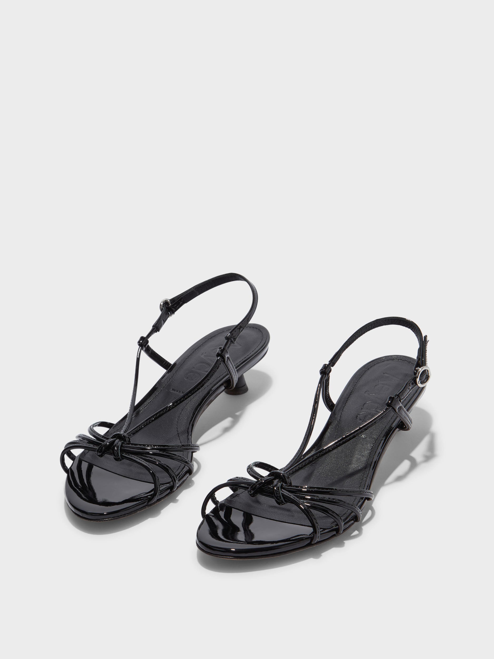 Rhonda Leather Kitten-Heel Sandals - Image 2