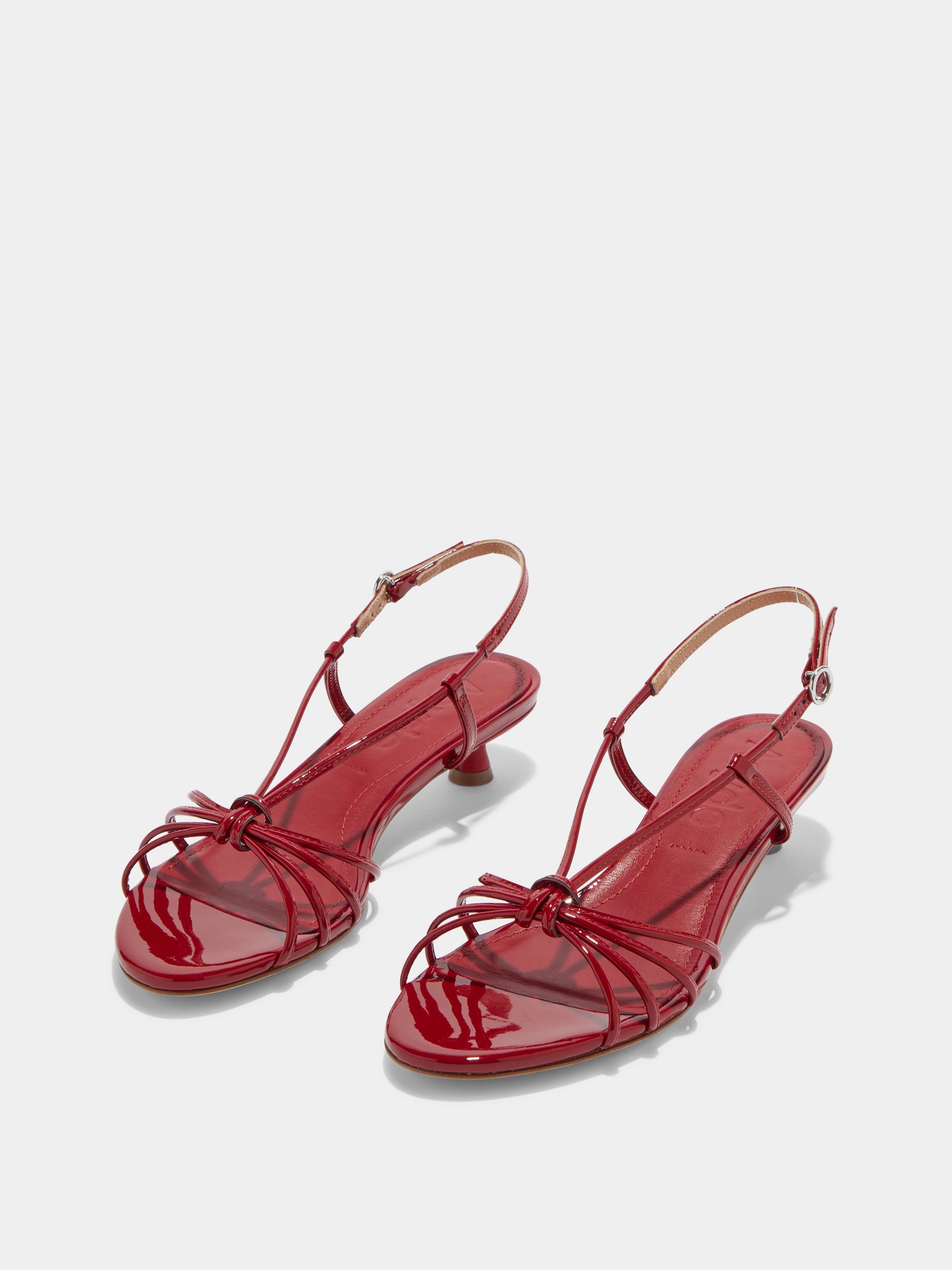 Rhonda Leather Kitten-Heel Sandals - Image 2