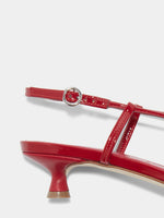 Rhonda Leather Kitten-Heel Sandals - Image 4