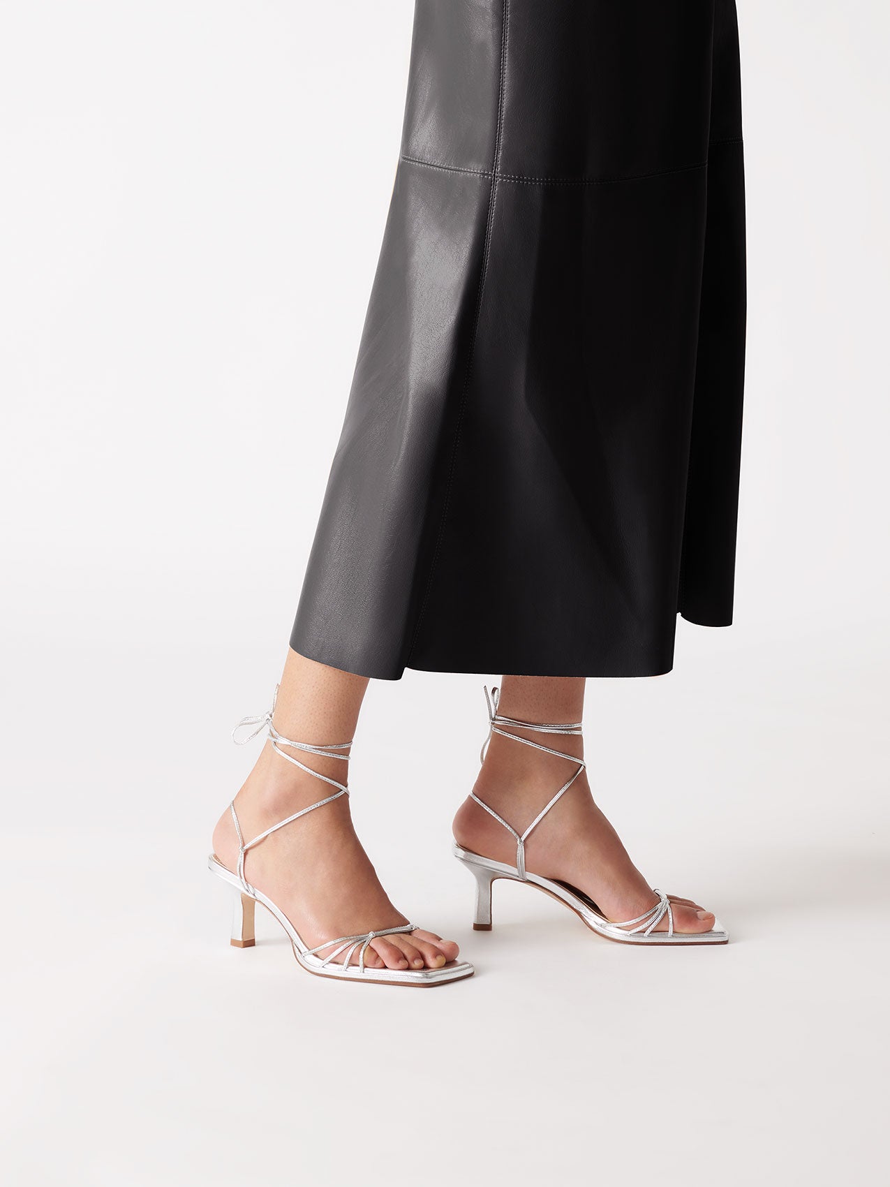 Roda Leather Lace-Up Sandals - Image 6