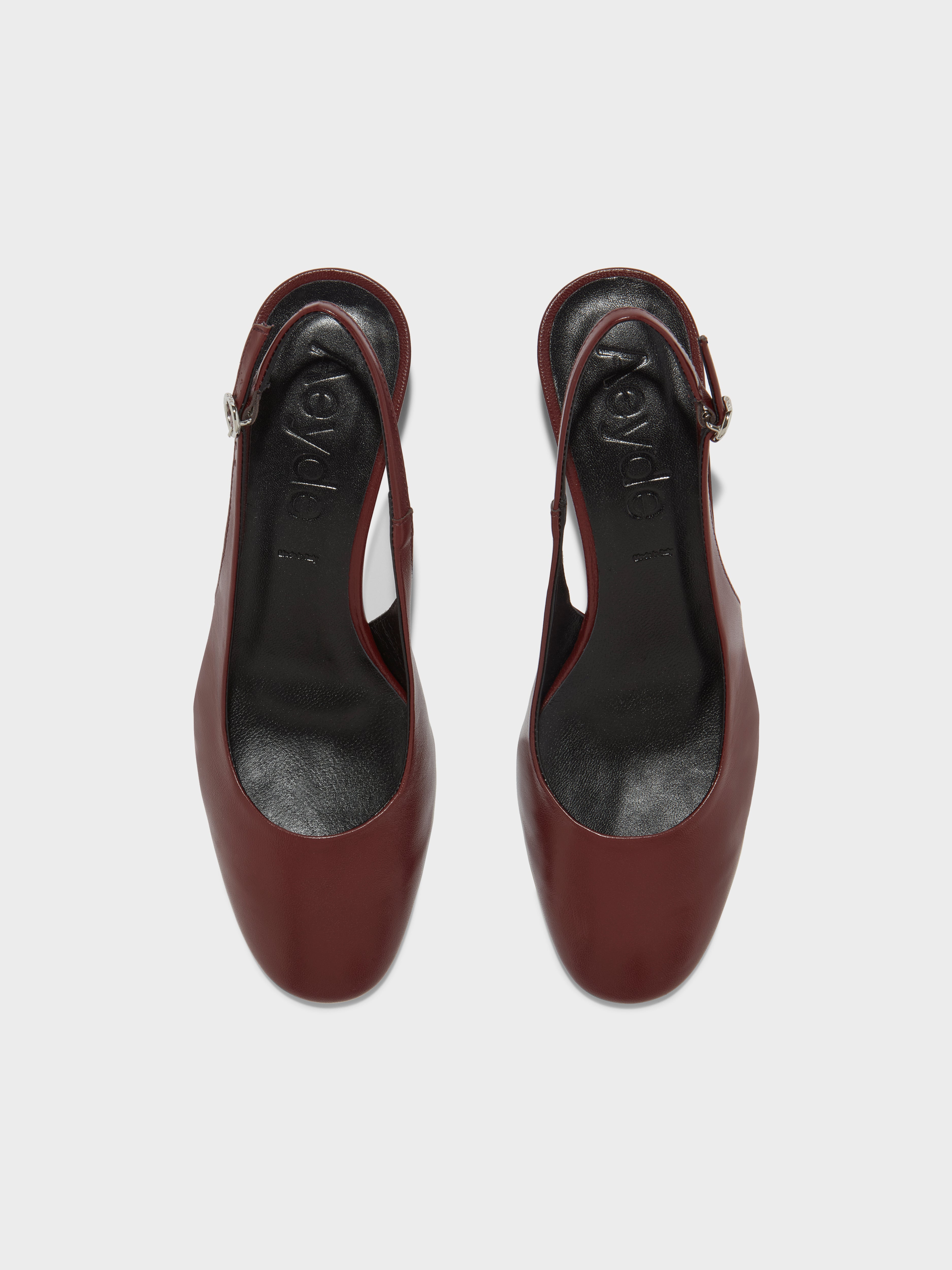 Aeyde | Romy Leather Pumps Leather Pumps for Women | Port Nappa | Round Toe | Low Heel | Front View