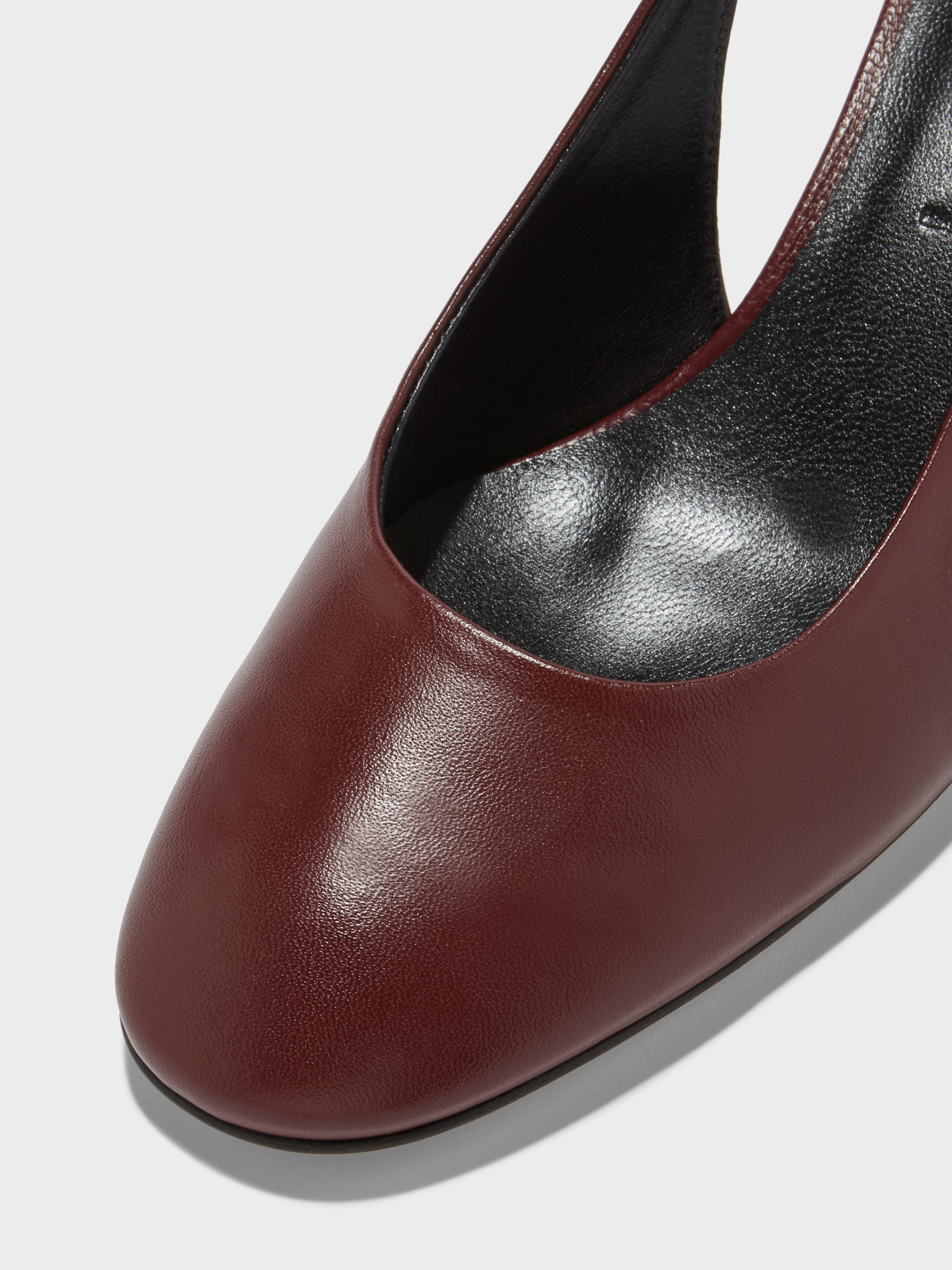 Aeyde | Romy Leather Pumps Leather Pumps for Women | Port Nappa | Round Toe | Low Heel | Luxury Materials | Handmade in Italy