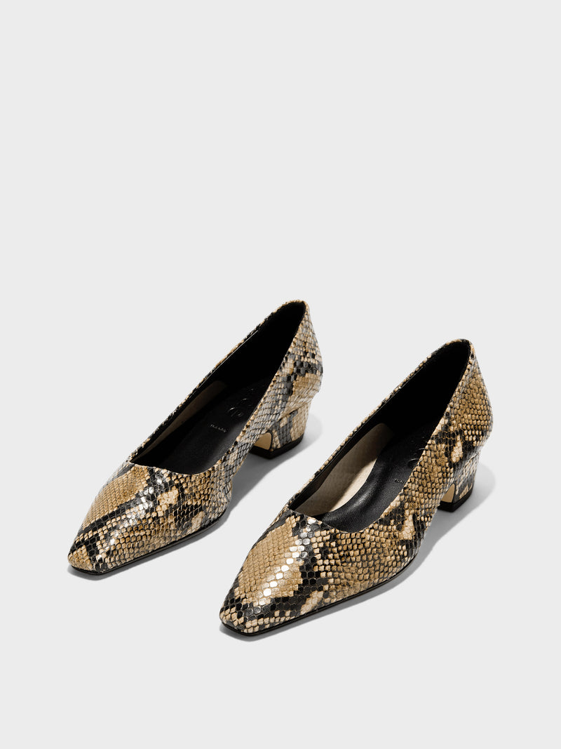 Rory Snake Print Pumps