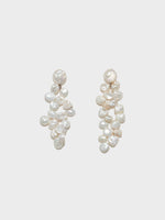 Rudi Pearl and Palladium-Plated Drop Earrings - Image 1