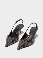 Saba Mini Stud Leather Slingback Pumps - Image 2