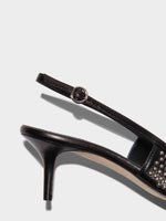 Saba Mini Stud Leather Slingback Pumps - Image 4