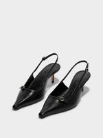 Saba Leather Slingback Pumps - Image 2