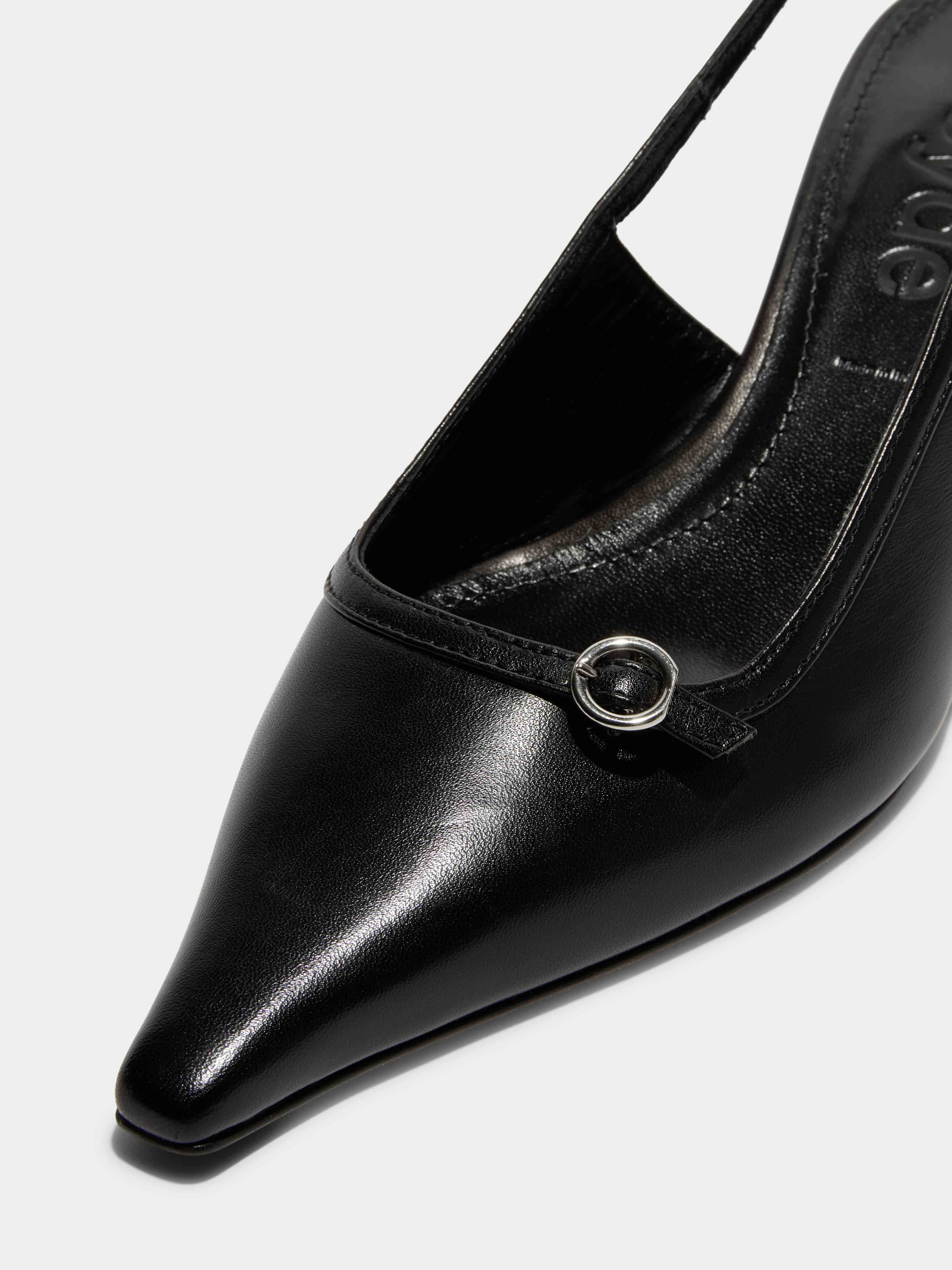 Saba Leather Slingback Pumps - Image 3