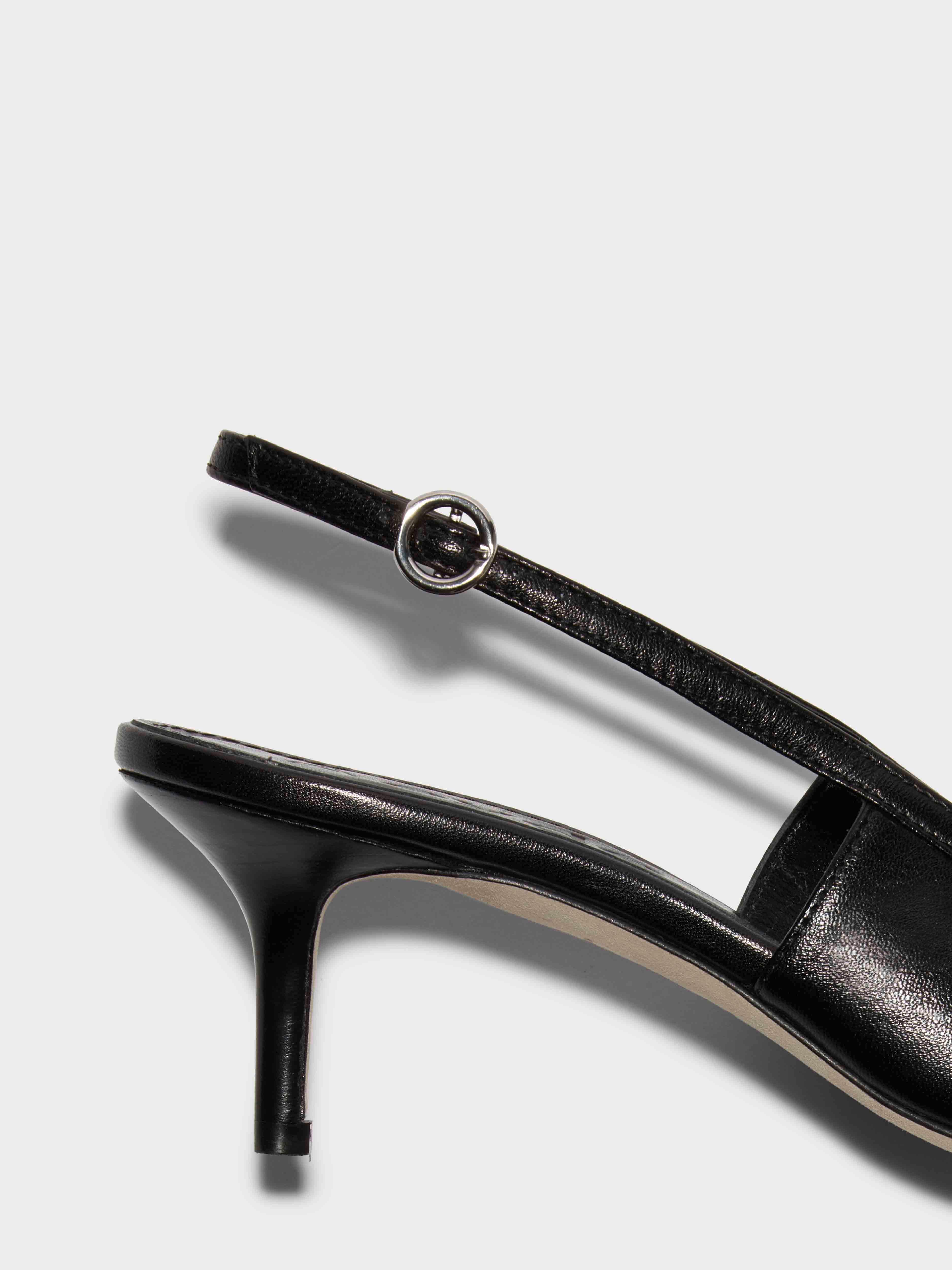 Saba Leather Slingback Pumps - Image 4