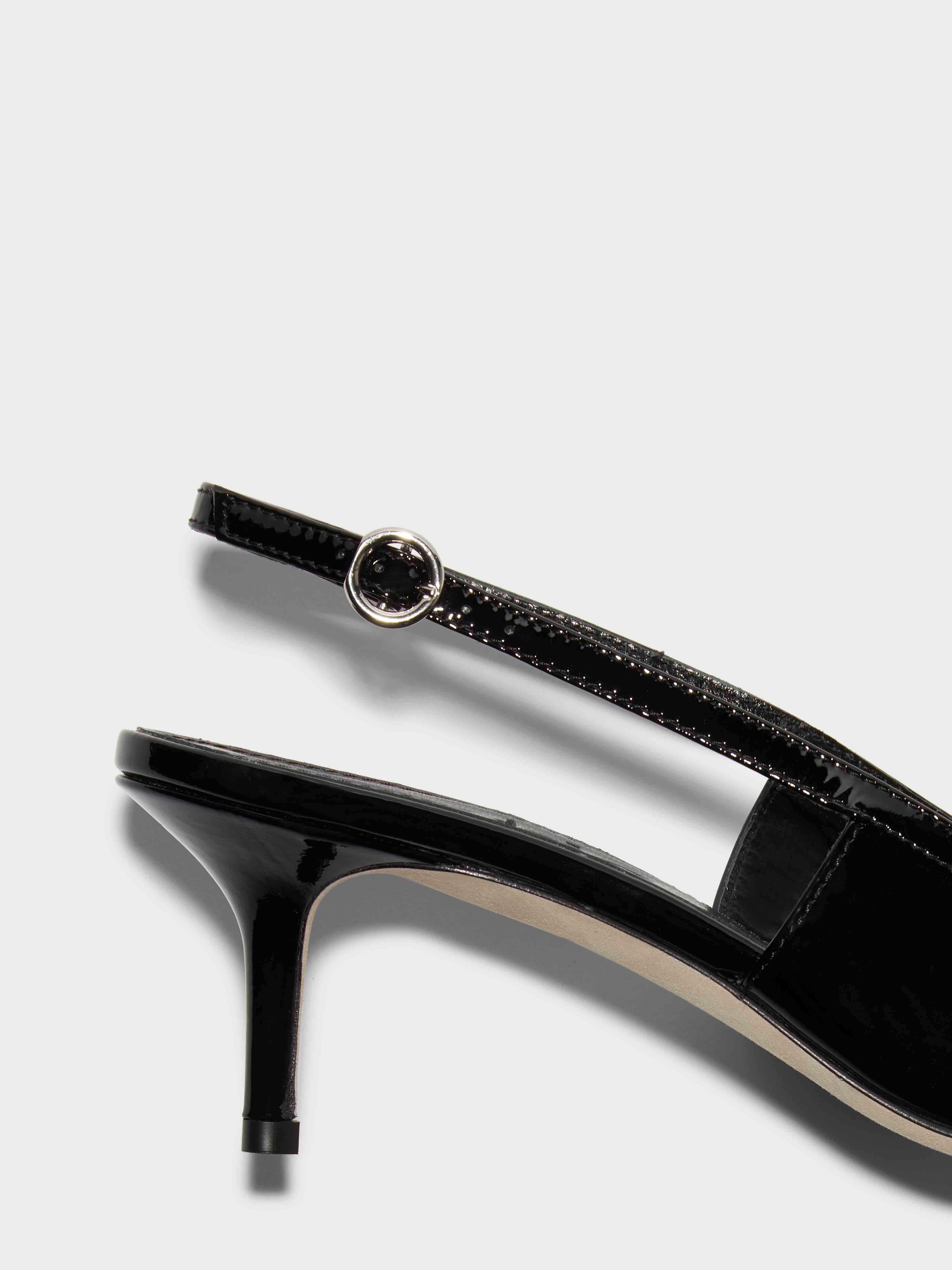 Saba Leather Slingback Pumps - Image 4