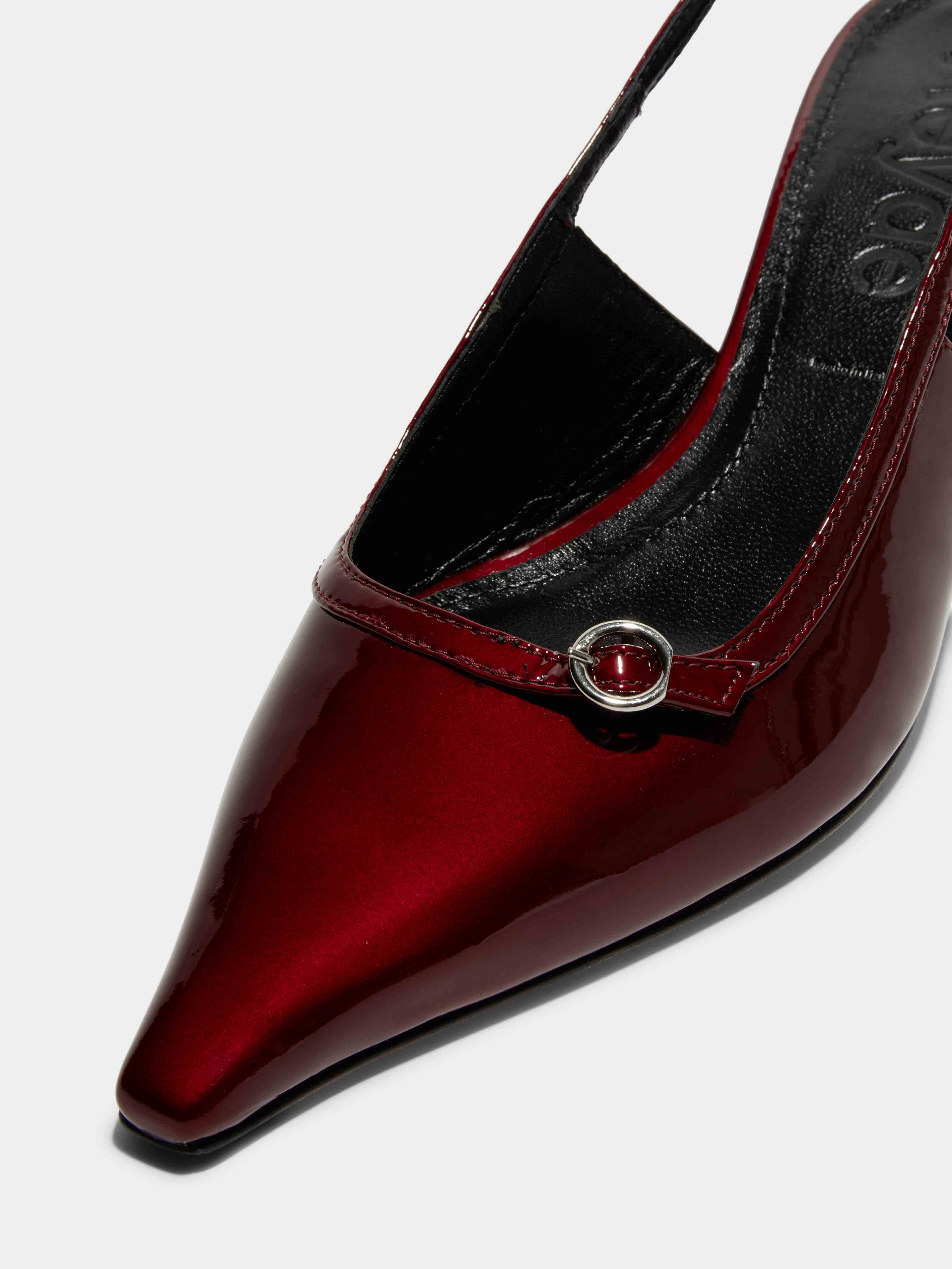 Saba Leather Slingback Pumps - Image 3