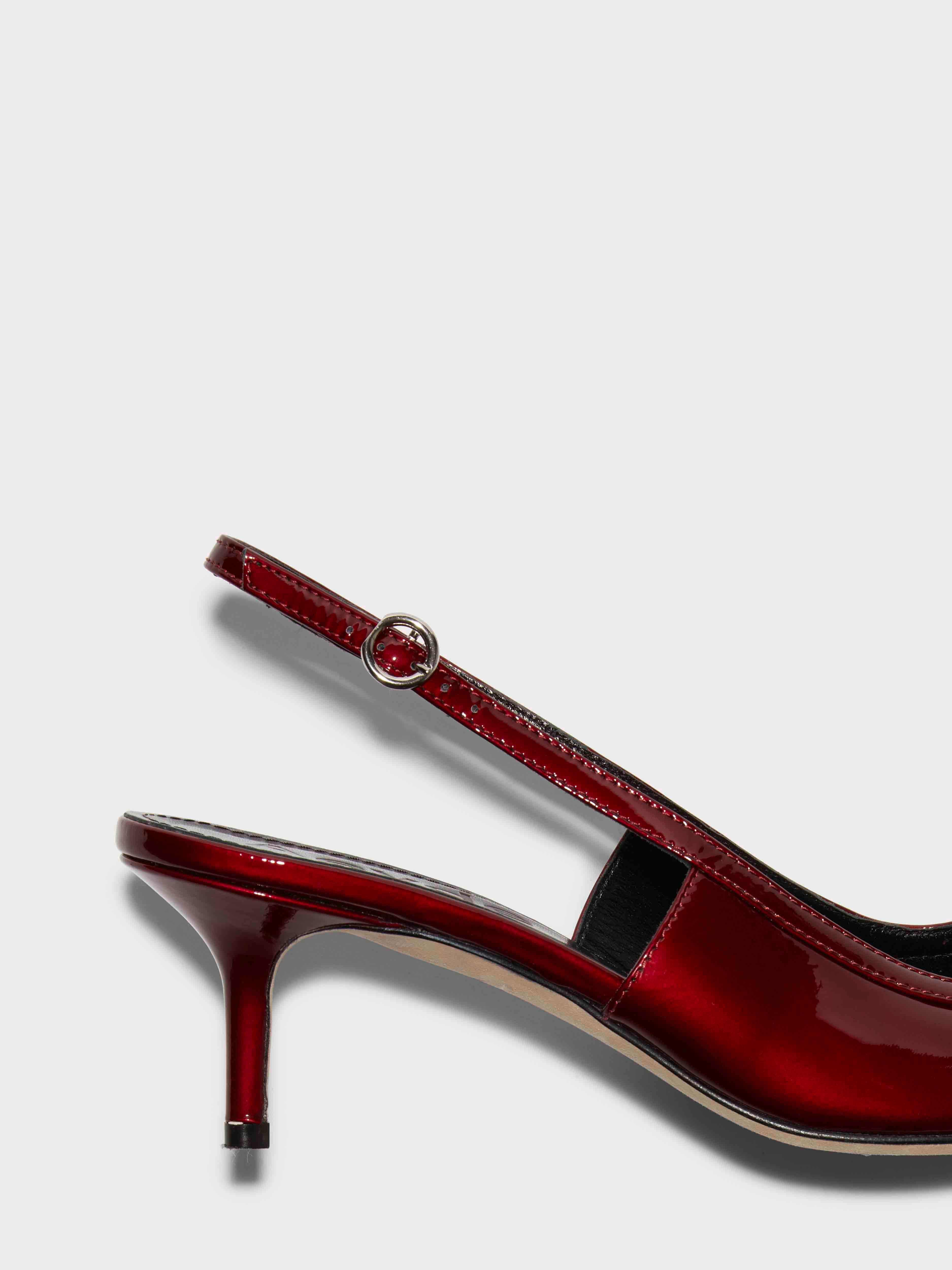 Saba Leather Slingback Pumps - Image 4